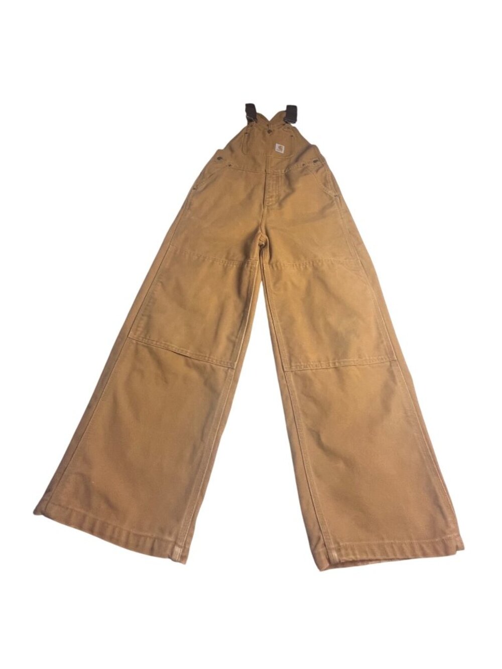 Carhartt Tan Wide-Leg Bib Overalls